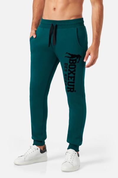 Pantalone Verde Slim Fit Con Logo Nero