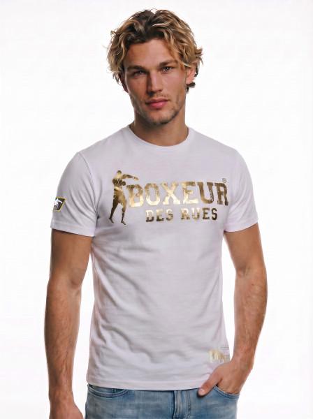 T-Shirt Iconica White con logo Gold