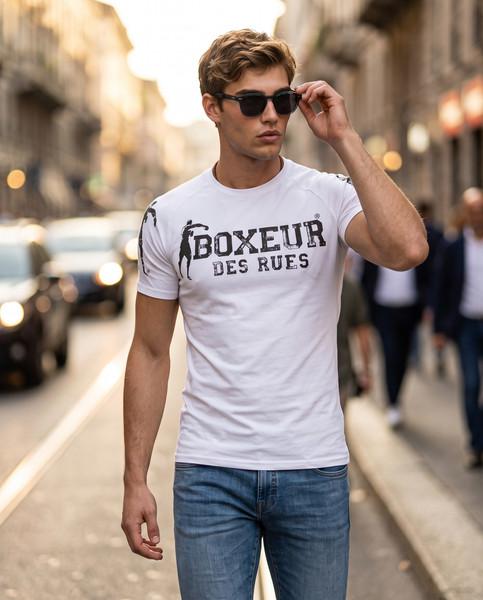 T-Shirt Fit Slim Con Logo White