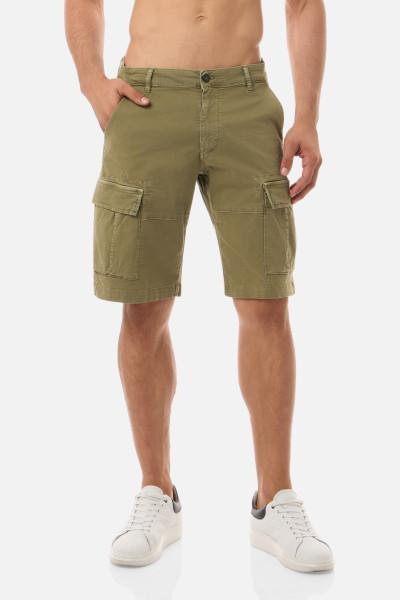 Cargo Corti Effetto Vintage Army Green