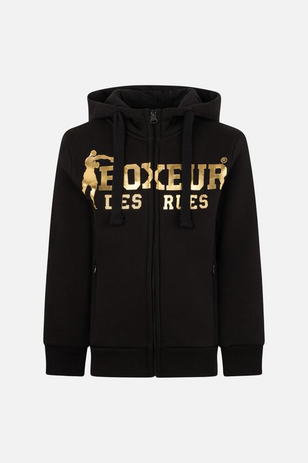 Zip Hoodie Felpa Boxeur De Rues Kids Logo Black Zip Hoodie