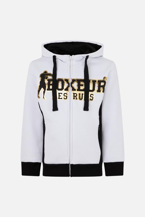 Logo White Zip Hoodie White-Gold - Main Image