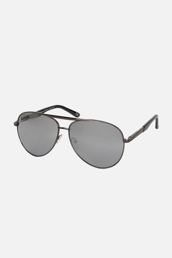 Occhiali da sole Aviator Black in metallo