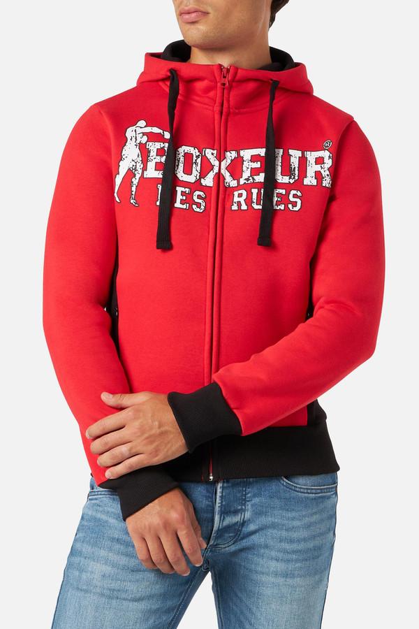 Full Zip Hooded Sweatshirt Red