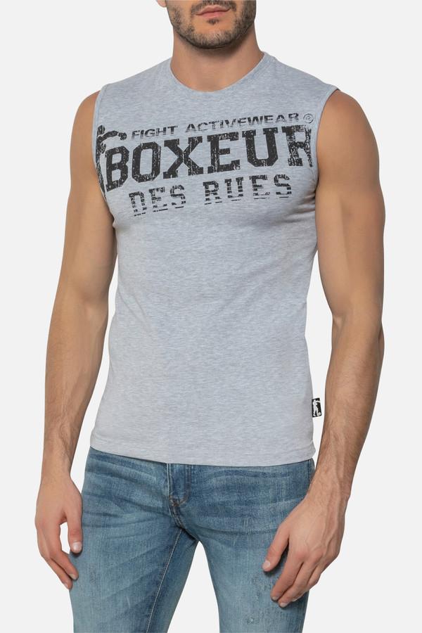 Man Logo Boxeur Tank Grey Mel
