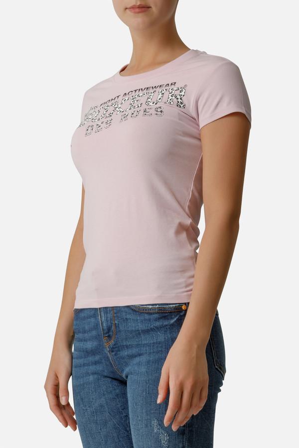 Front Logo Round Neck T-Shirt Pink