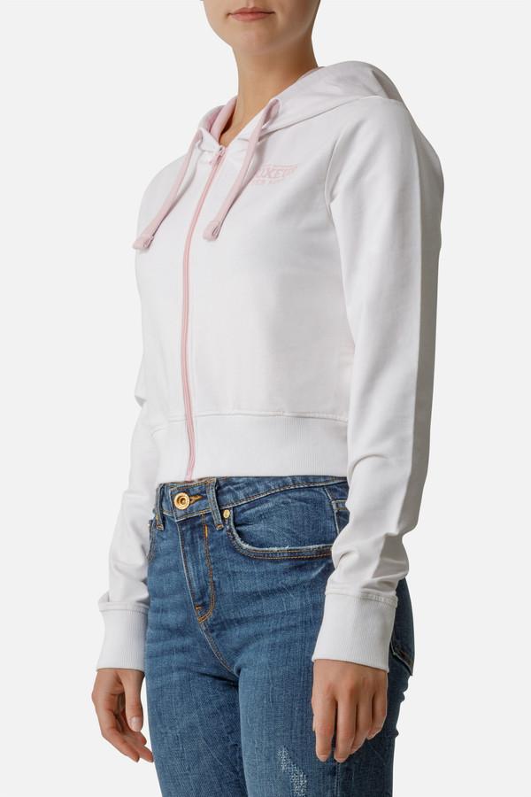 Logo Zipped Hoodie White
