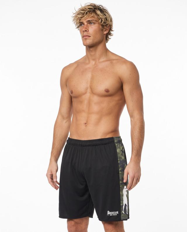 Black And Camouflagetech Shorts Camou