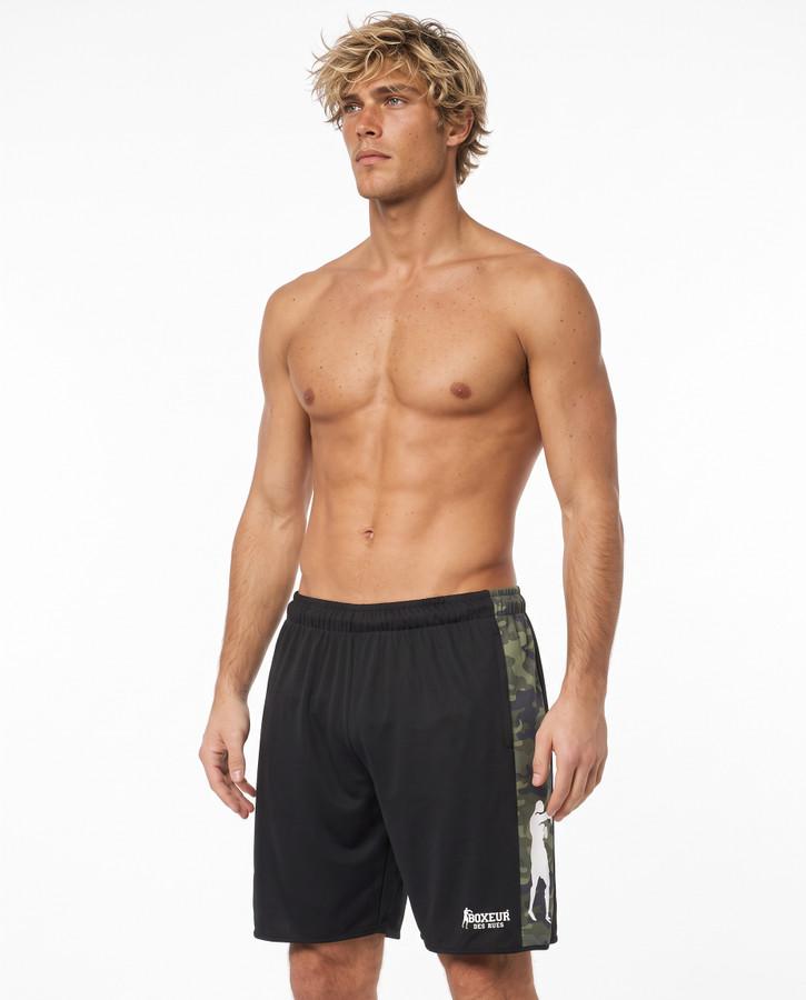 Black And Camouflagetech Shorts Camou