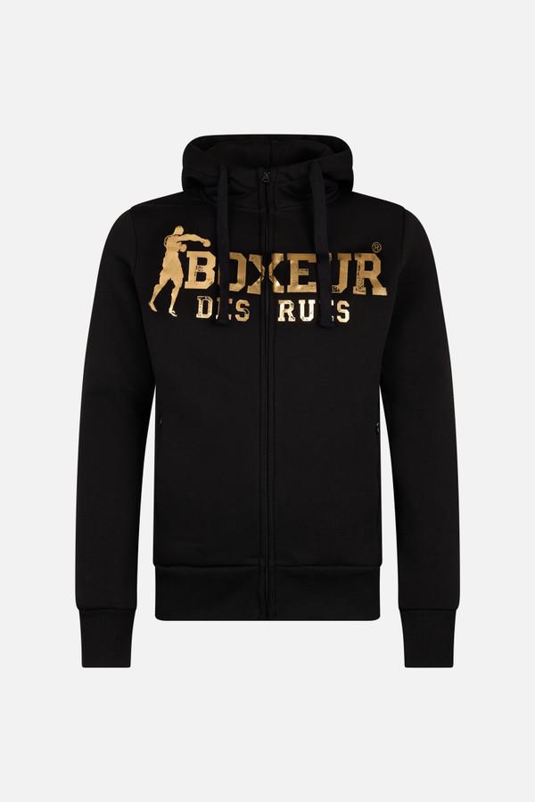 Sweatshirt Felpa Boxe Black And Gold Full Zip Hoodie Sweatshirt