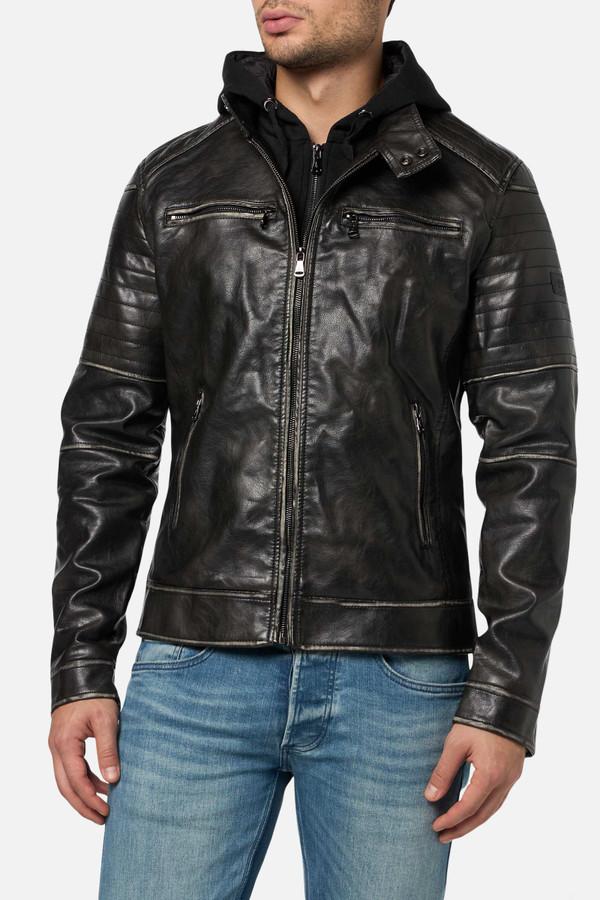 Giubotto In Finta Pelle Black