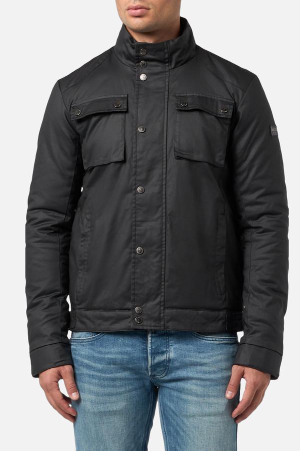 Giacca Corta In Cotone Spalmato Black