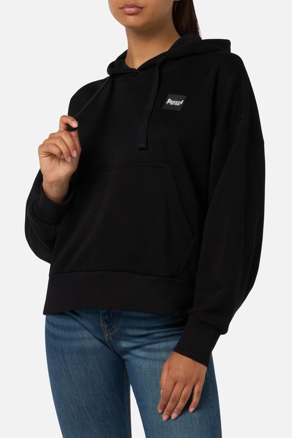 Felpa Ampia Con Cappuccio Nera Black