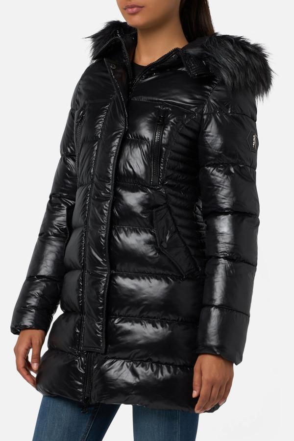 Giacca Lunga Nera Imbottita Black