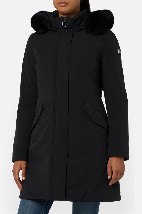 Giacca Imbottita Lunga Nera Black