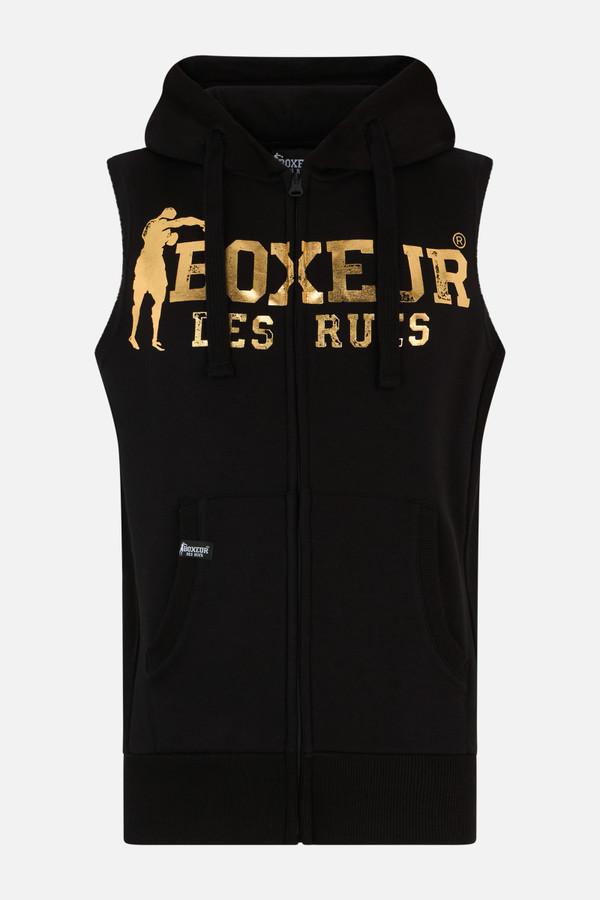 Smanicato Nero Con Cappuccio E Zip Black-Gold