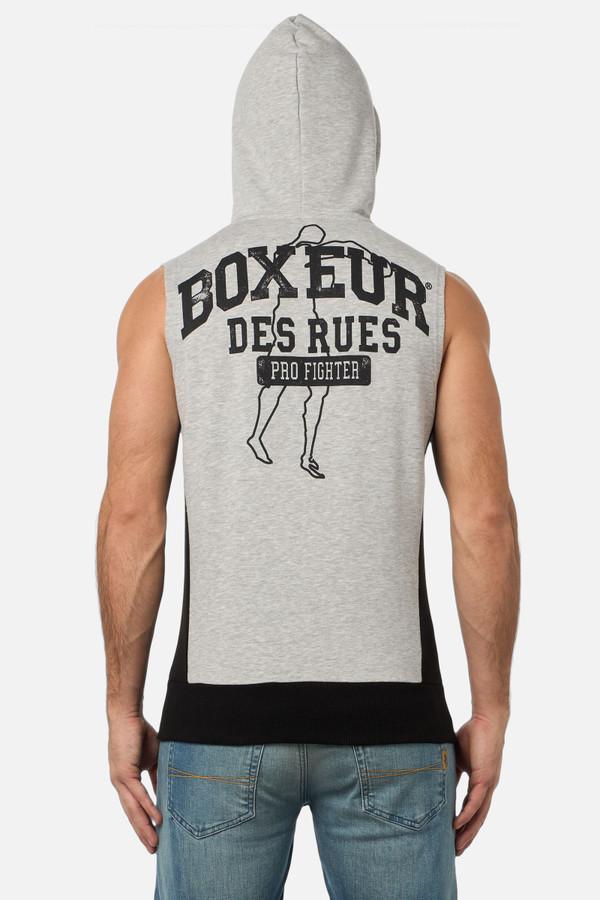 Smanicato Grey Melange Con Cappuccio E Zip