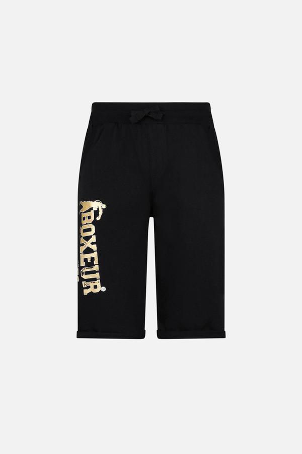 Black Shorts With Gold Logo Black-Gold