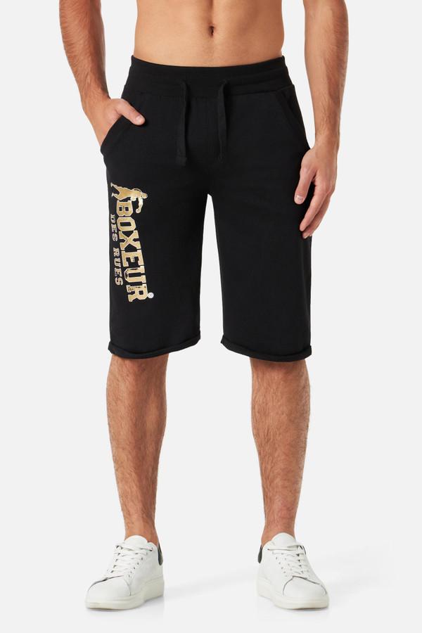 Black Shorts With Gold Logo Black-Gold