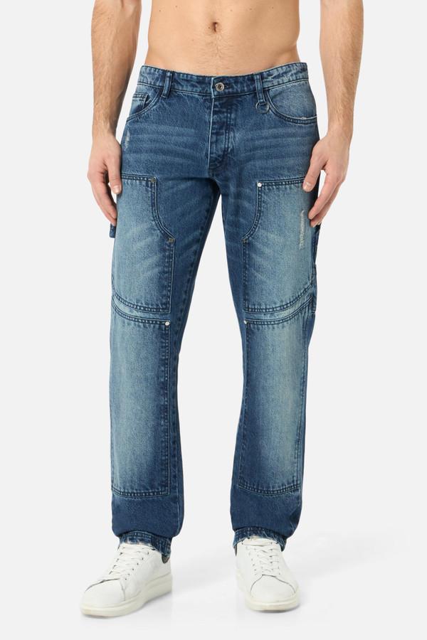 Double Knee Denim Mid Blue