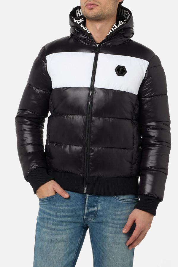 Contrast Colour Padded Jacket Black