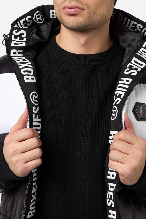 Contrast Colour Padded Jacket Black