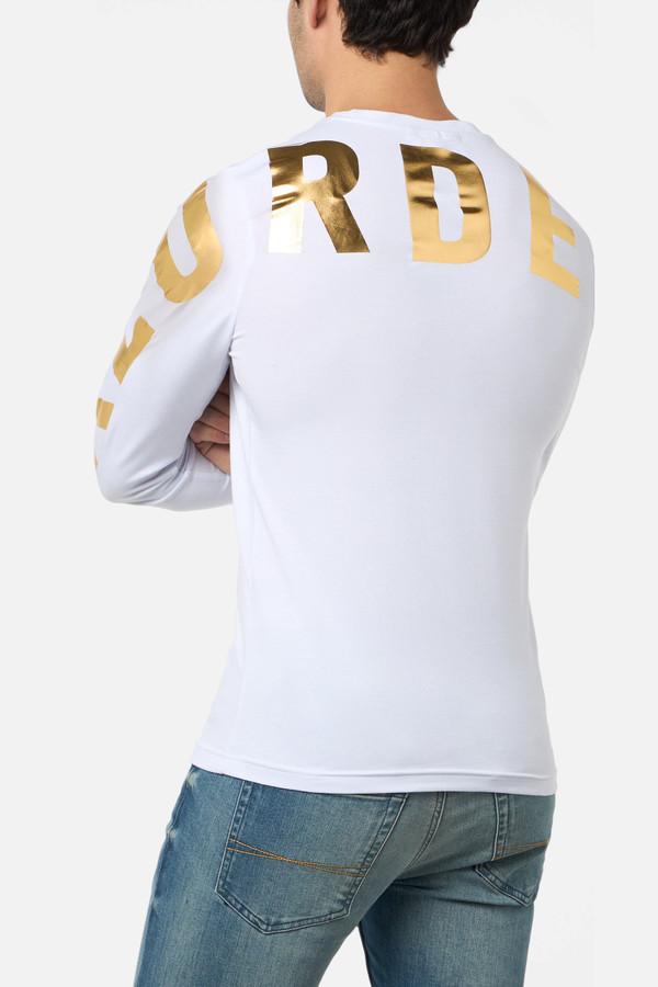 Black-Gold Long Sleeve Top White-Gold