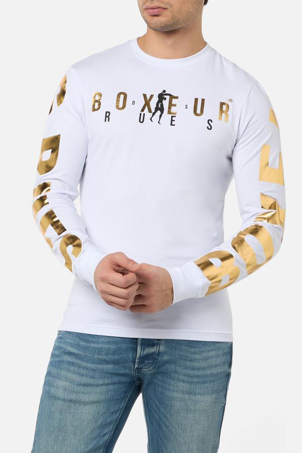 Black-Gold Long Sleeve Top White-Gold