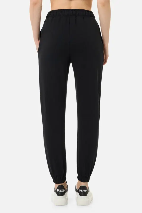Embroidered Sweatpants Black-Gold