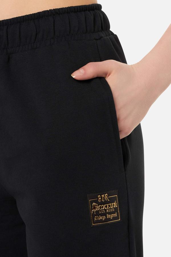Embroidered Sweatpants Black-Gold