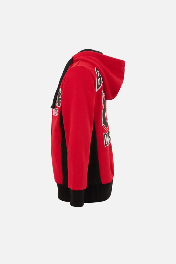 Felpa Kids Con Cappuccio Rossa