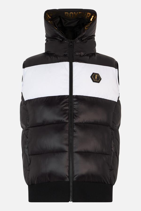 Contrast Colour Padded Gilet Black