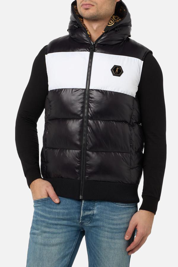 Contrast Colour Padded Gilet Black