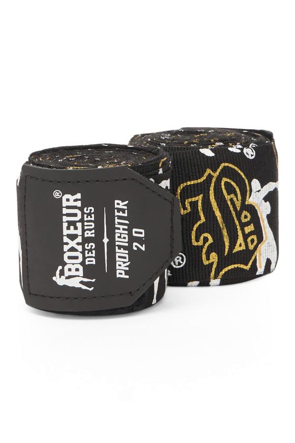 White Handwraps Black-Gold