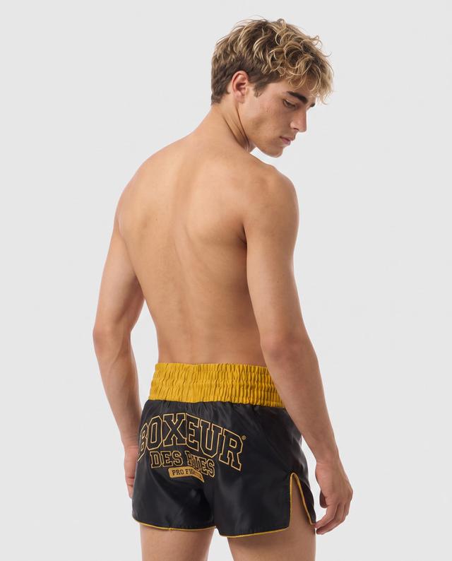 Pantaloncino Thai Nero E Oro