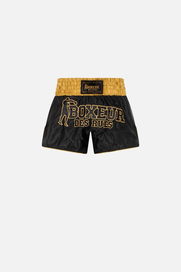 Pantaloncino Thai Nero E Oro