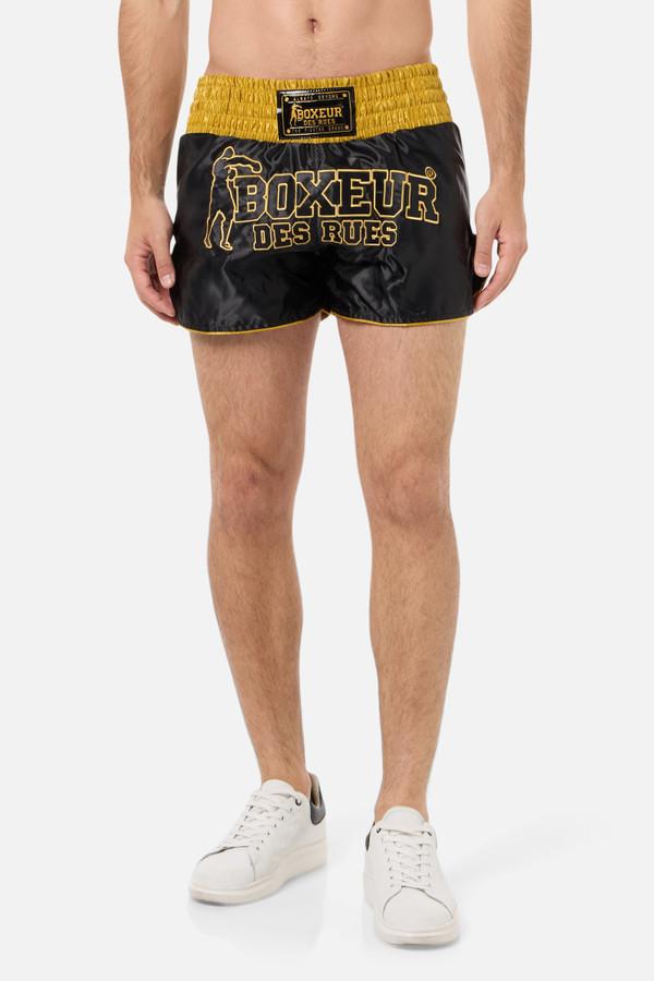 Pantaloncino Thai Nero E Oro