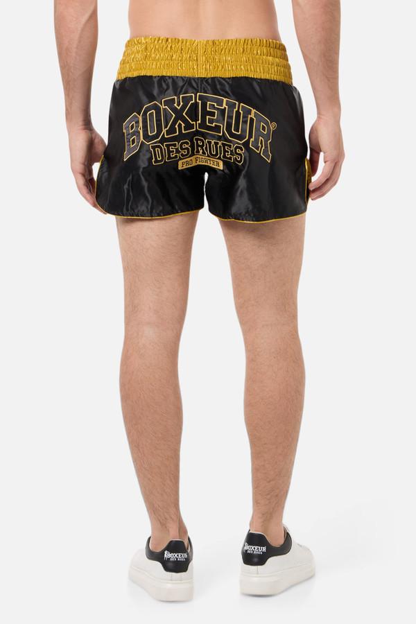 Pantaloncino Thai Nero E Oro