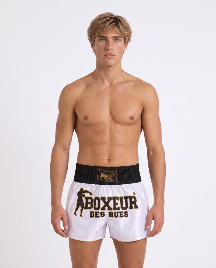 Pantaloncino Thai Bianco E Oro