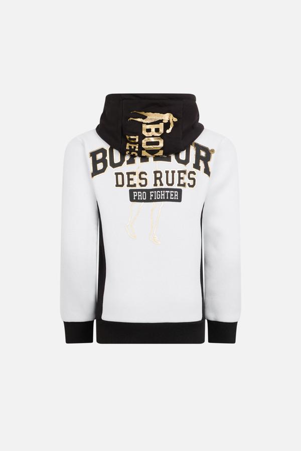White Big Front Logo Hoodie White-Gold