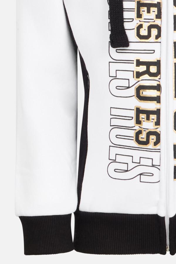 White Big Front Logo Hoodie White-Gold