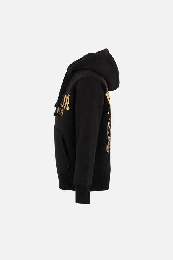 Black Hooded Sweatshirt Black-Gold