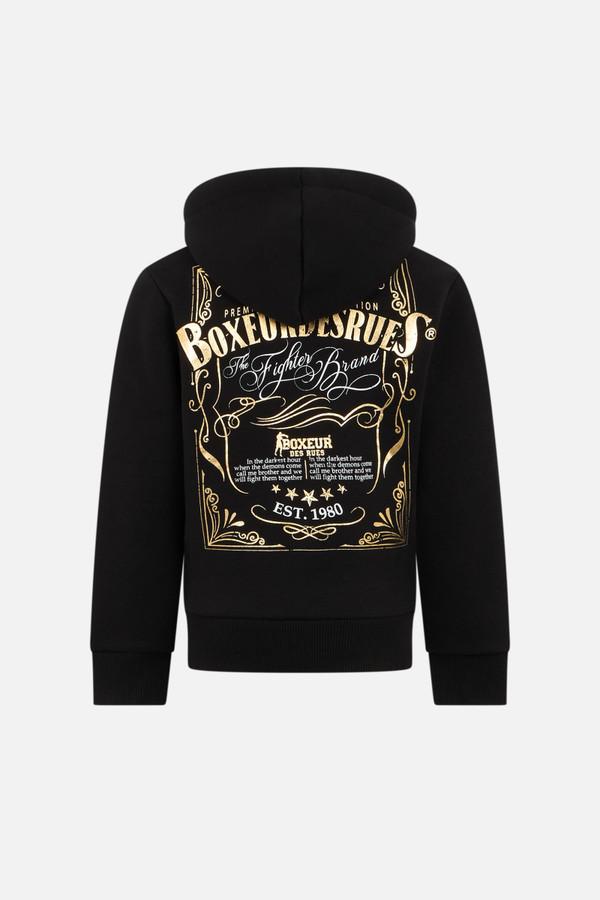 Black Hooded Sweatshirt Black-Gold