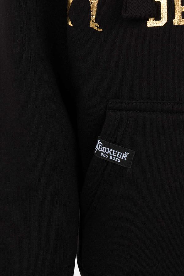 Black Hooded Sweatshirt Black-Gold