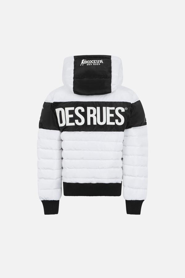 Giacca Imbottita Con Inserto Logato White