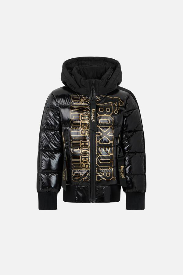 Logo Padded Jacket Black-Gold