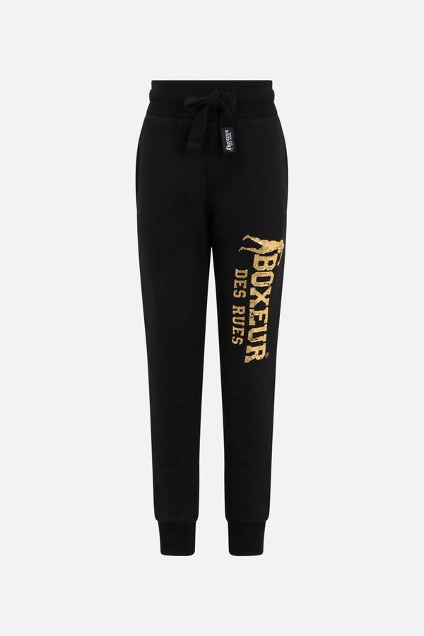 Pantalone Logo Nero Black-Gold