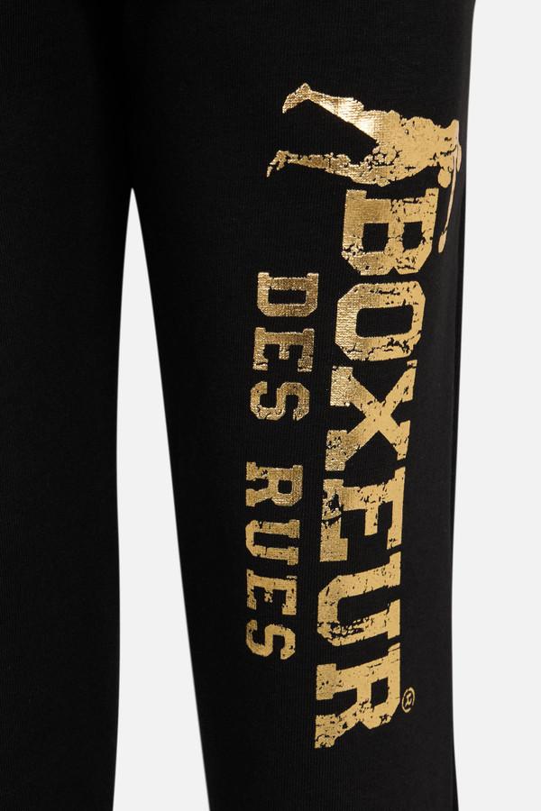 Pantalone Logo Nero Black-Gold