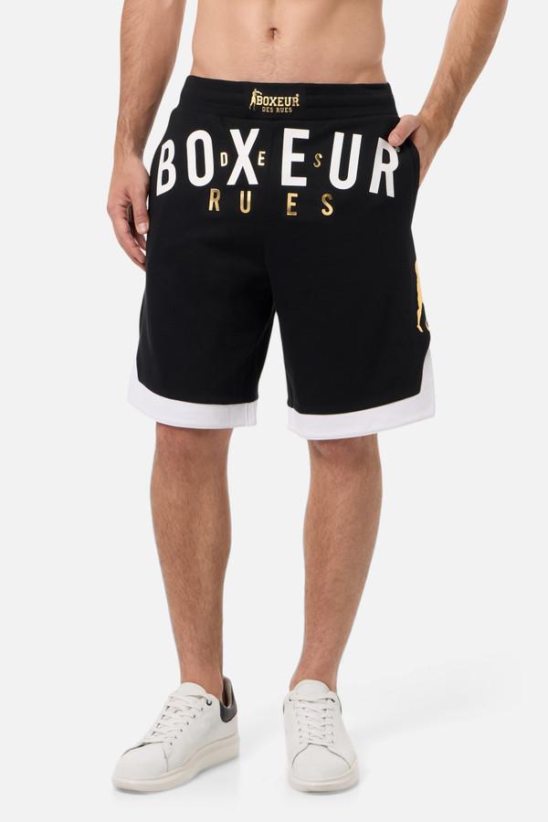 Black Front Logo Shorts Black-Gold