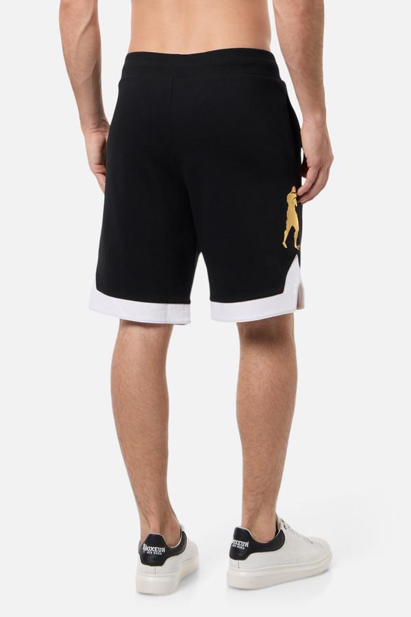 Black Front Logo Shorts Black-Gold